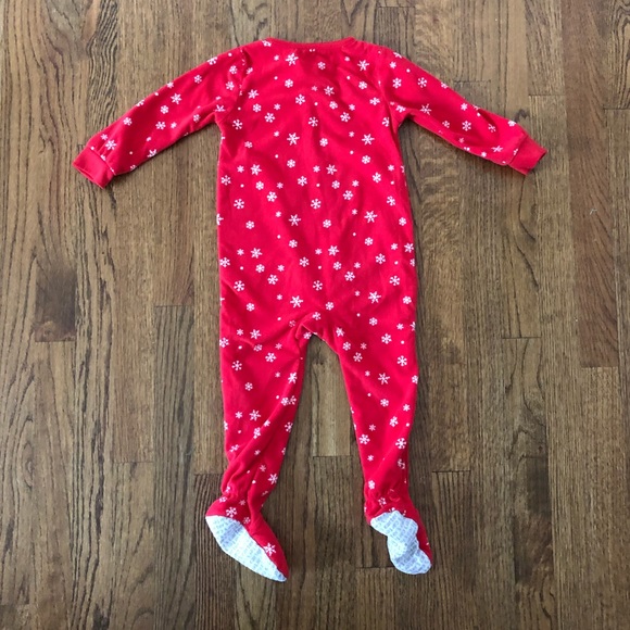 Carter’s 1-Piece Snowman Fleece Footie PJs, 24 Months - Picture 3 of 3